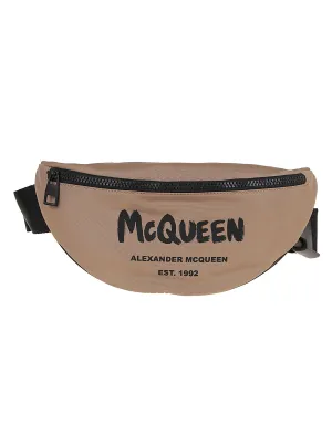 Alexander McQueen Logo-Printed Zipped Belt Bag