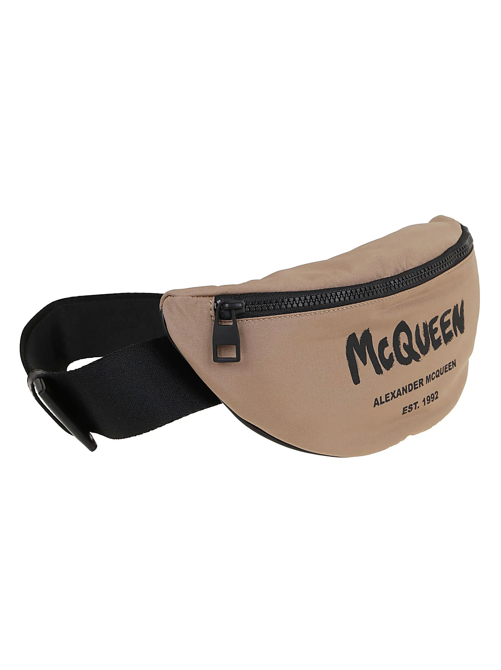 Alexander McQueen Logo-Printed Zipped Belt Bag