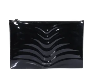 Alexander McQueen Wave Detailed Zipped Pouch
