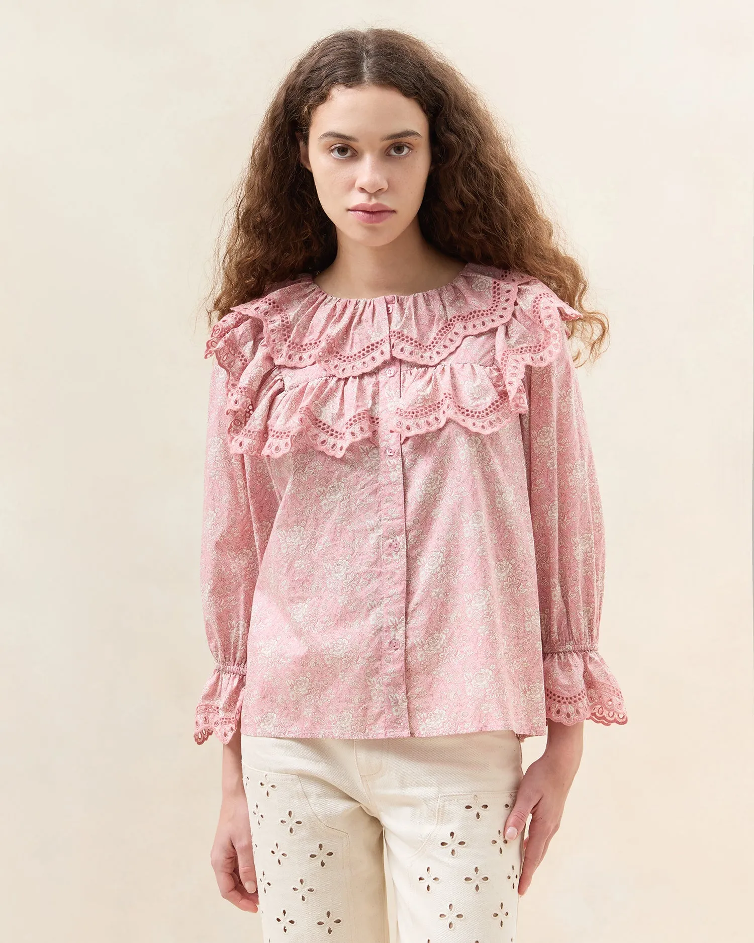 Alma Broderie Blouse