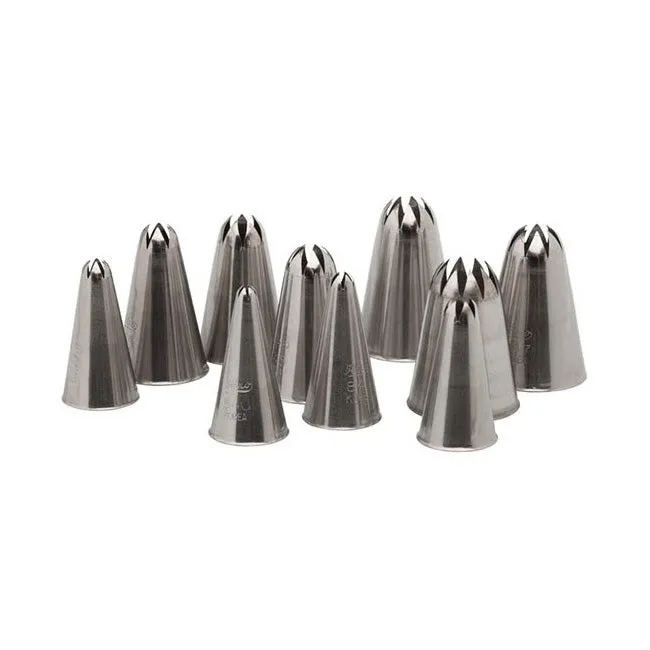 Ateco 850 Closed Star Tips Pastry Set #850, Set of 10