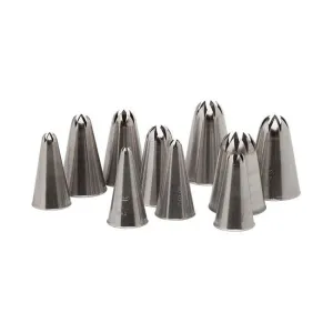 Ateco 850 Closed Star Tips Pastry Set #850, Set of 10