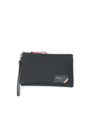 Bally Ferrel Logo Patch Clutch Bag