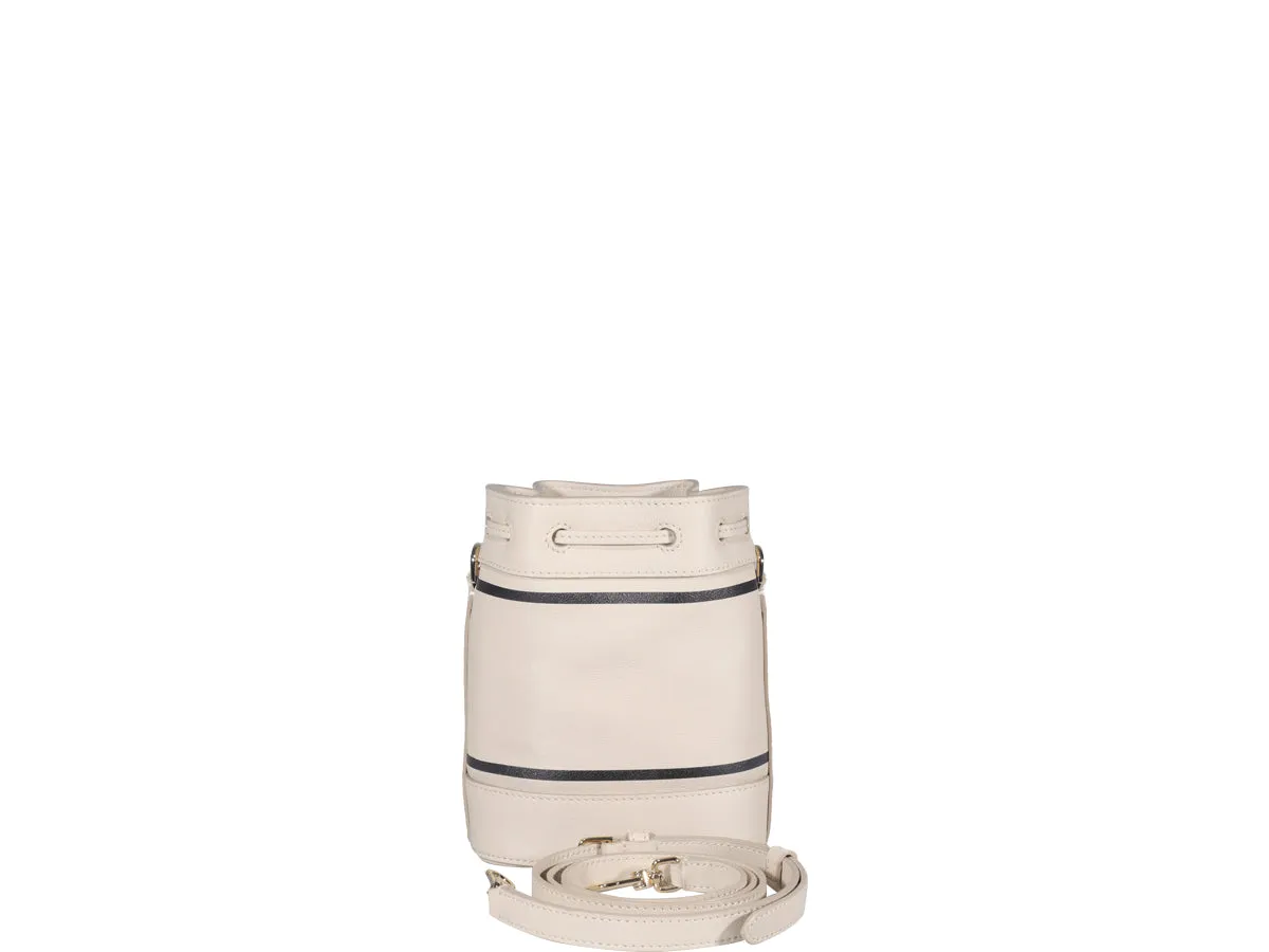 Bally Logo Printed Drawstring Bucket Bag