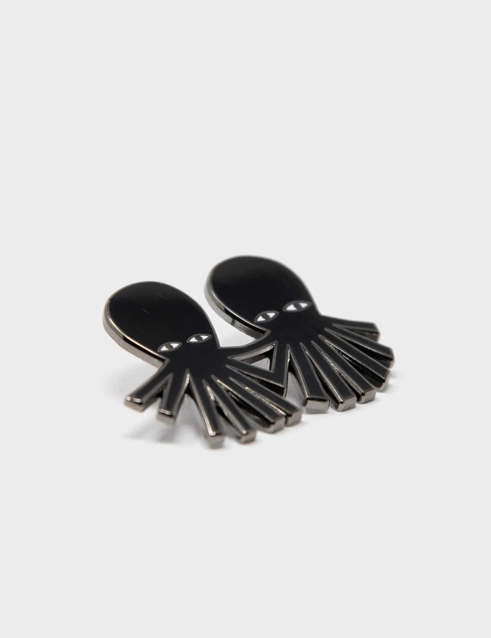 Black Nickel Enamel Pin - Octotwins