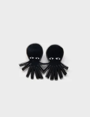 Black Nickel Enamel Pin - Octotwins