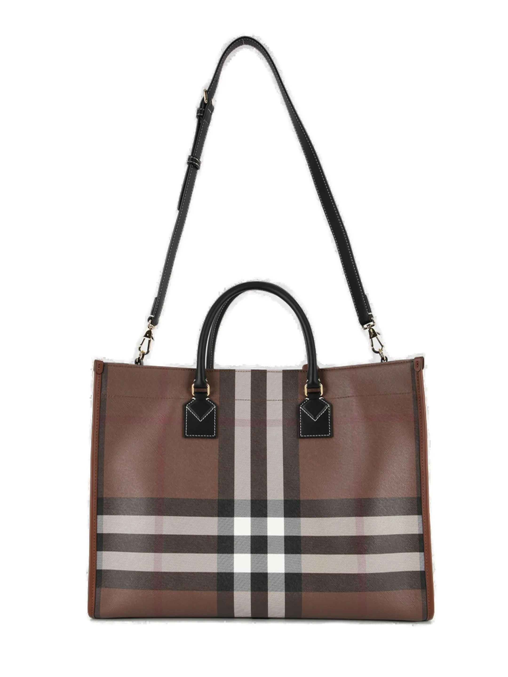 Burberry Freya Check Medium Tote Bag