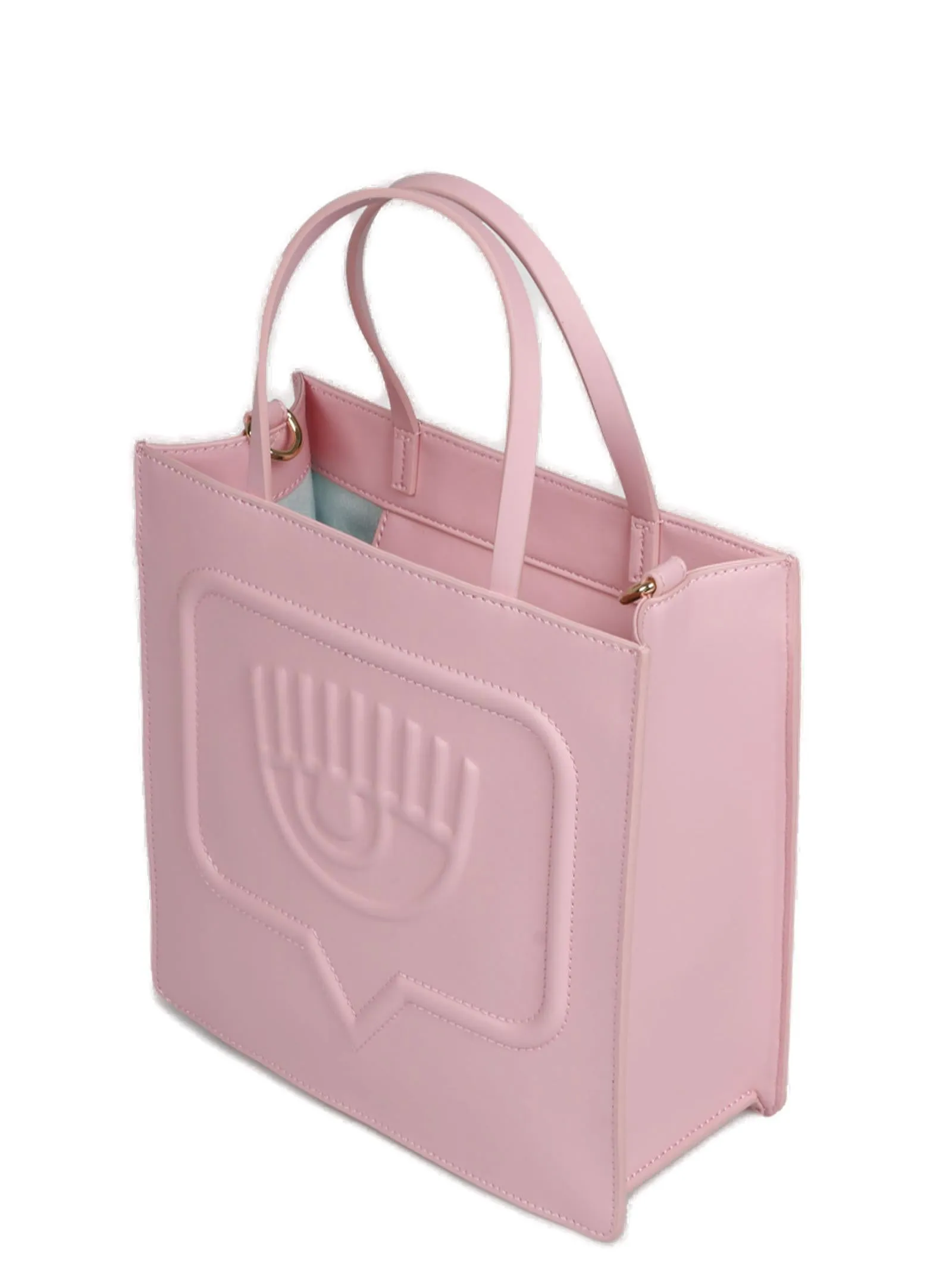Chiara Ferragni Eyelike Logo-Embossed Small Top Handle Bag