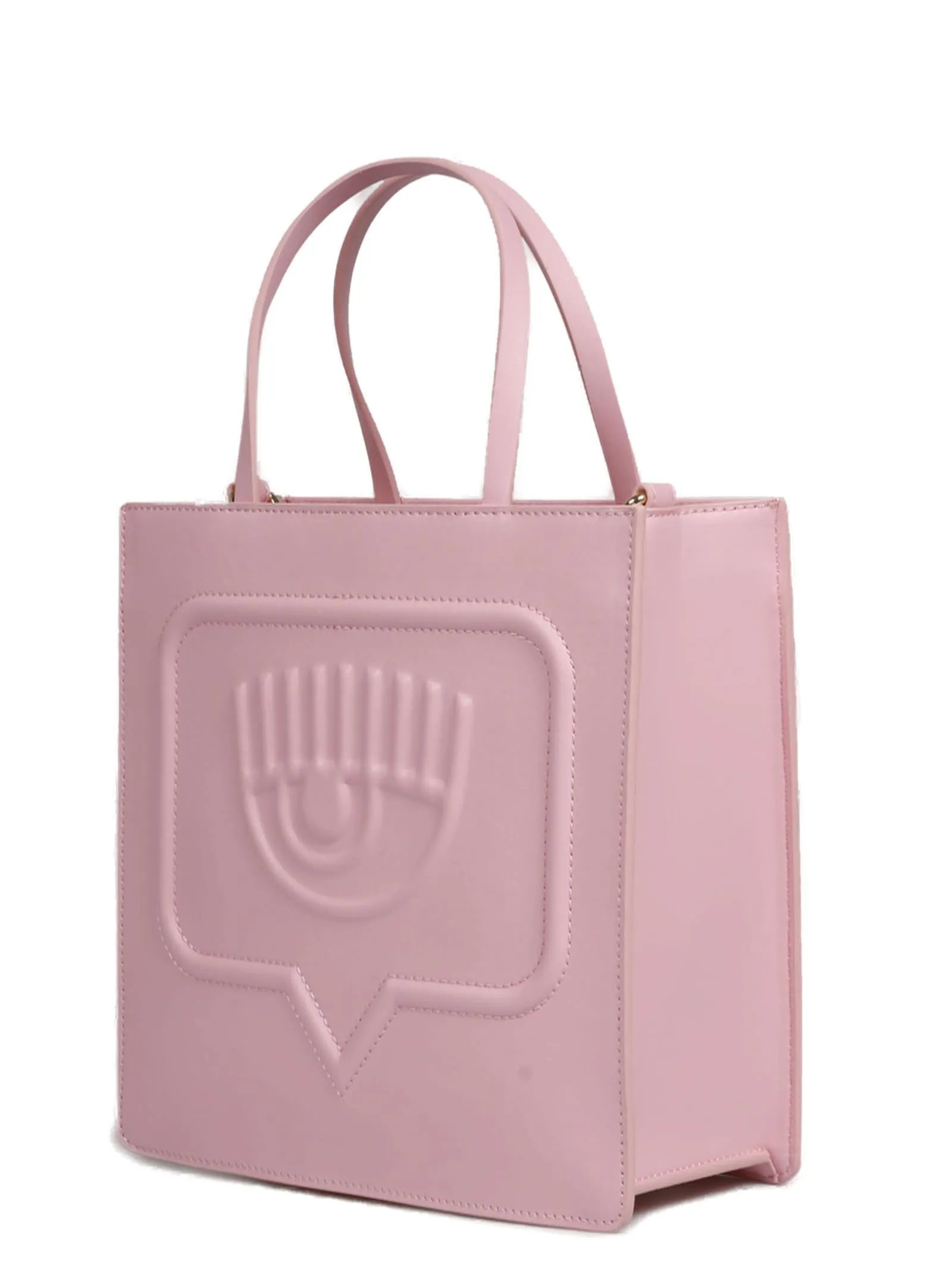 Chiara Ferragni Eyelike Logo-Embossed Small Top Handle Bag