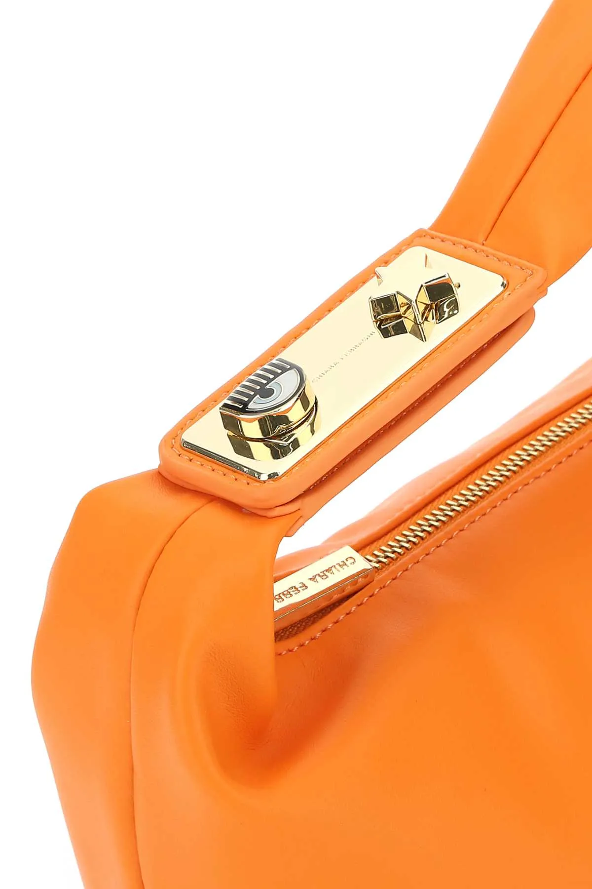 Chiara Ferragni Eyelike Plaque Zipped Shoulder Bag