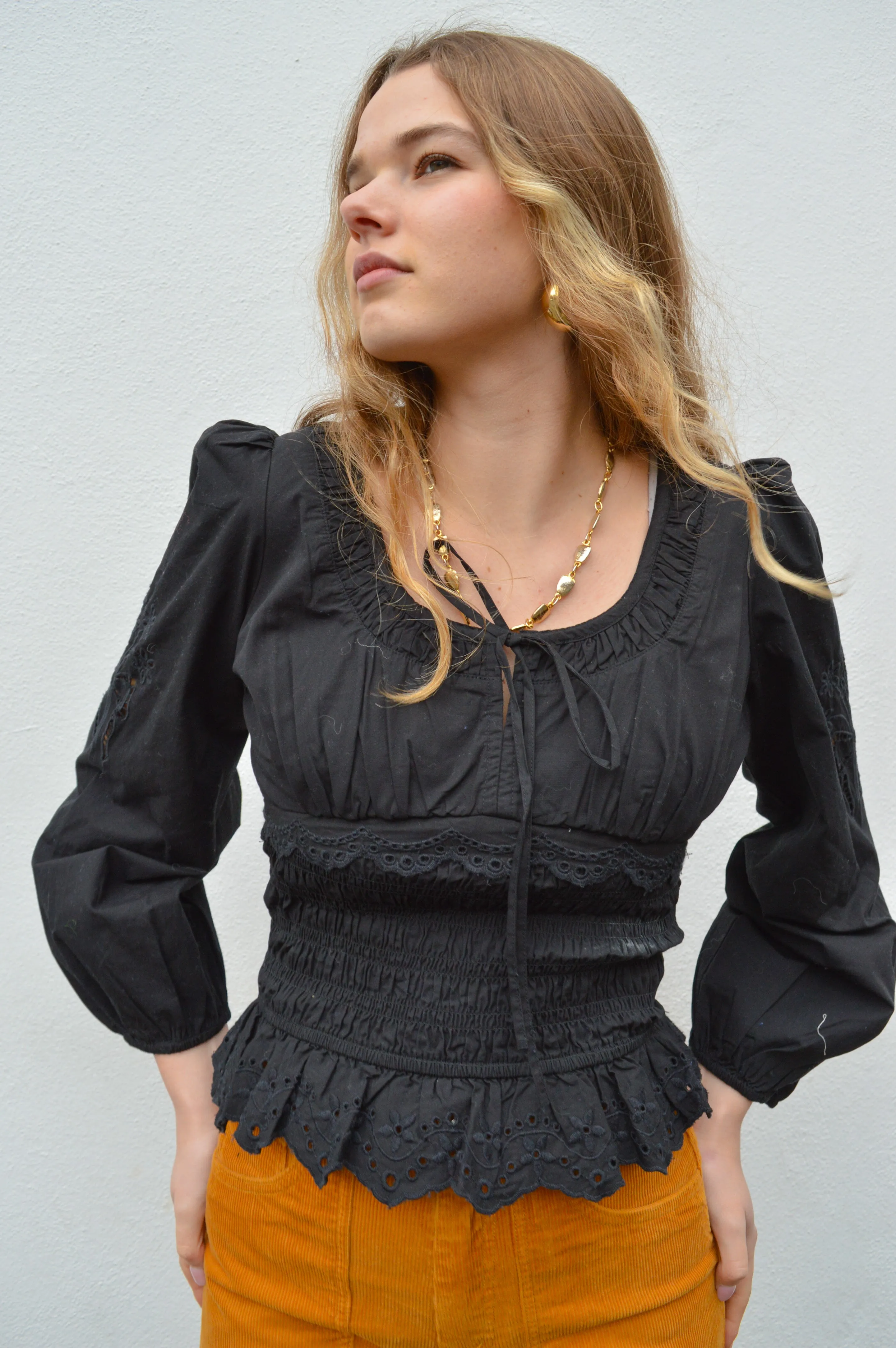 Damson Madder Nola Black Blouse