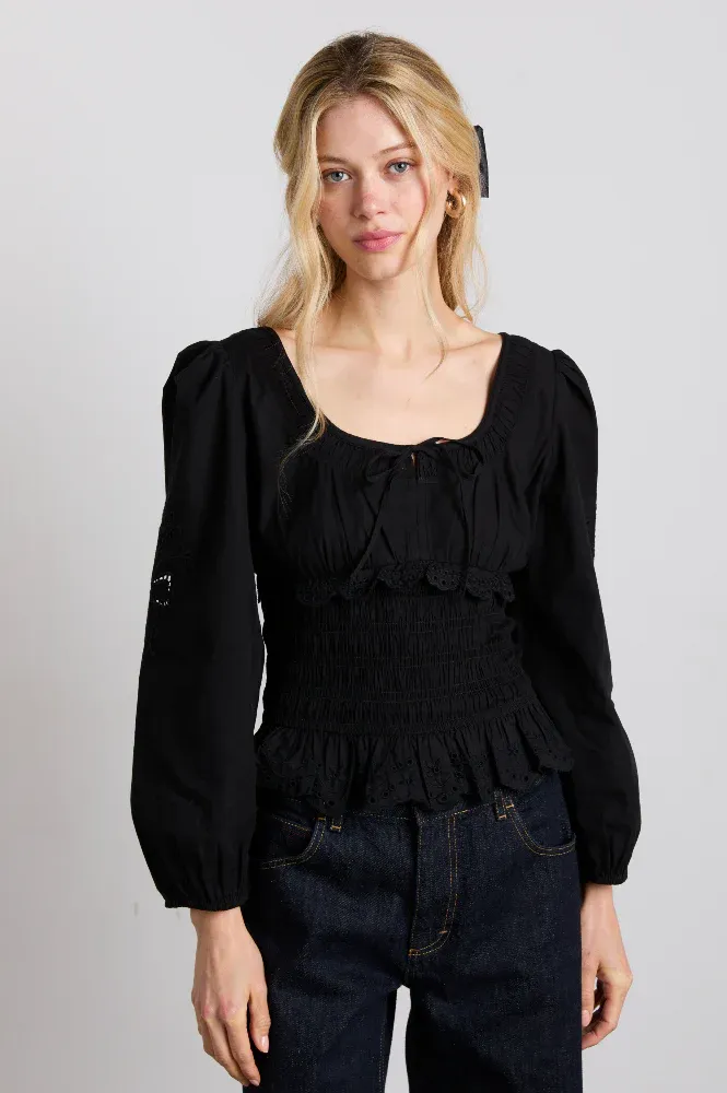 Damson Madder Nola Black Blouse