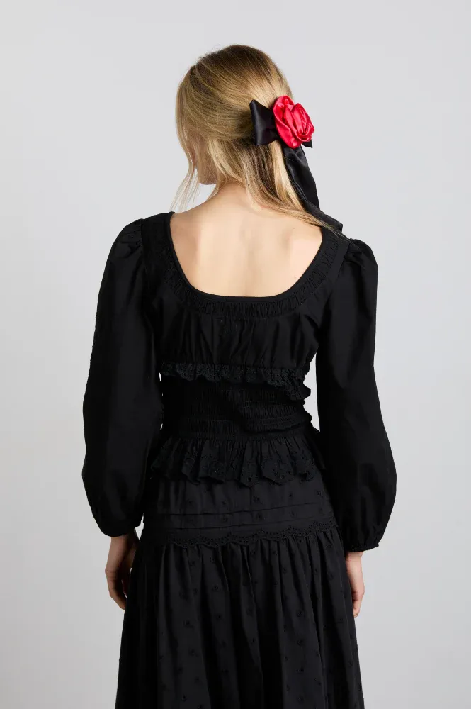 Damson Madder Nola Black Blouse