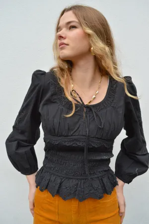 Damson Madder Nola Black Blouse