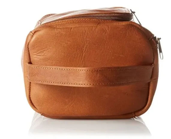 David King & Co. 417 Leather Wide Opening Toiletry/Shave Bag
