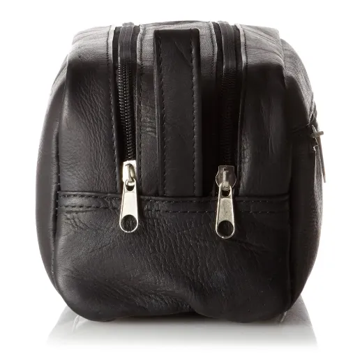 David King & Co. 418 Leather Small Double Toiletry/Shave Bag- $50