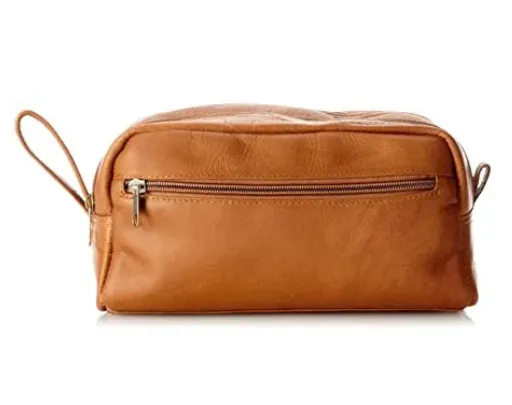 David King & Co. 418 Leather Small Double Toiletry/Shave Bag- $50