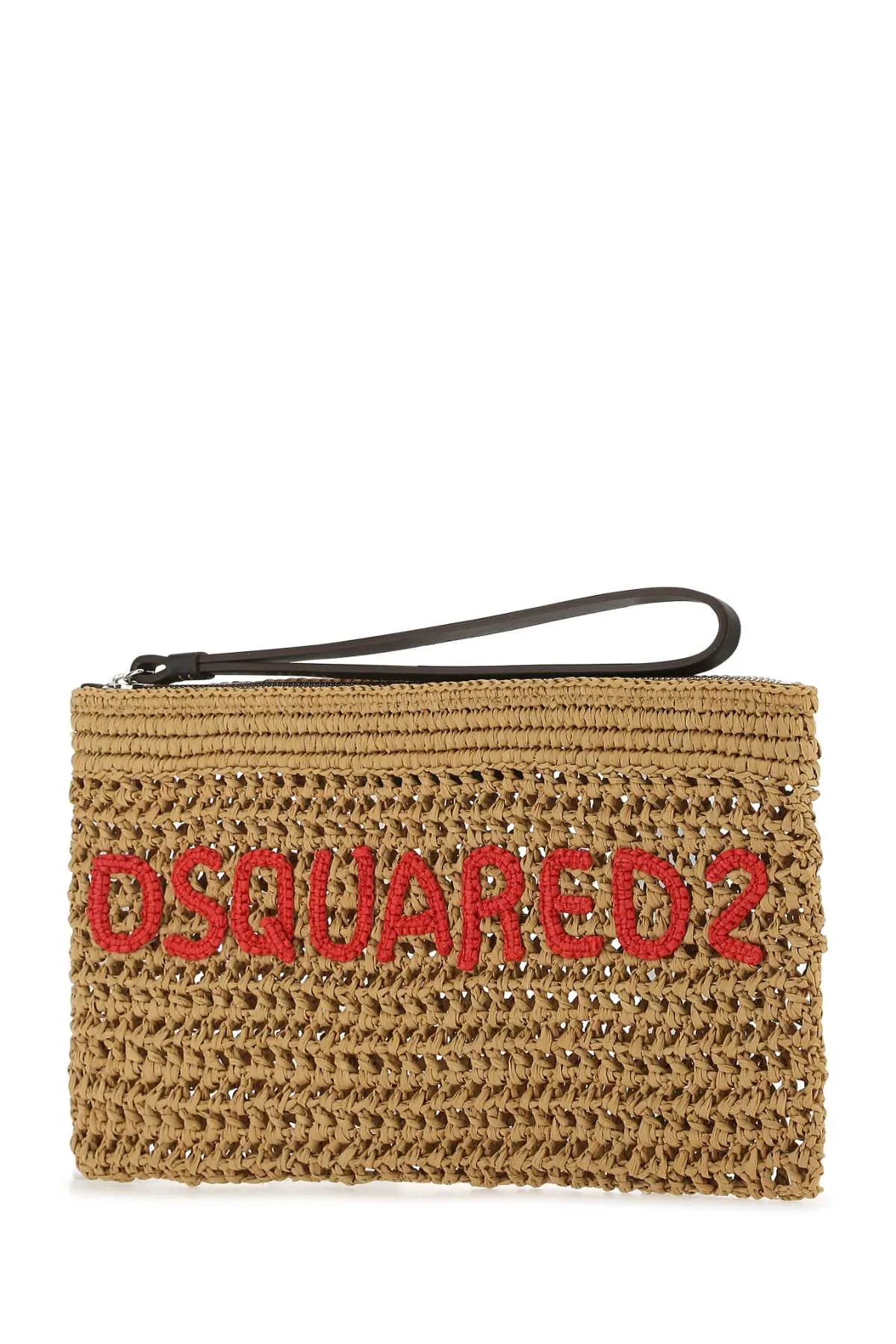 Dsquared2 Logo-Embroidered Zipped Clutch Bag