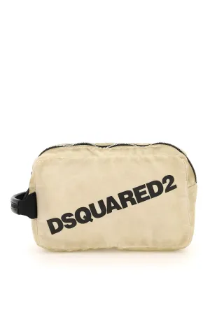 Dsquared2 Logo Printed Clutch Bag