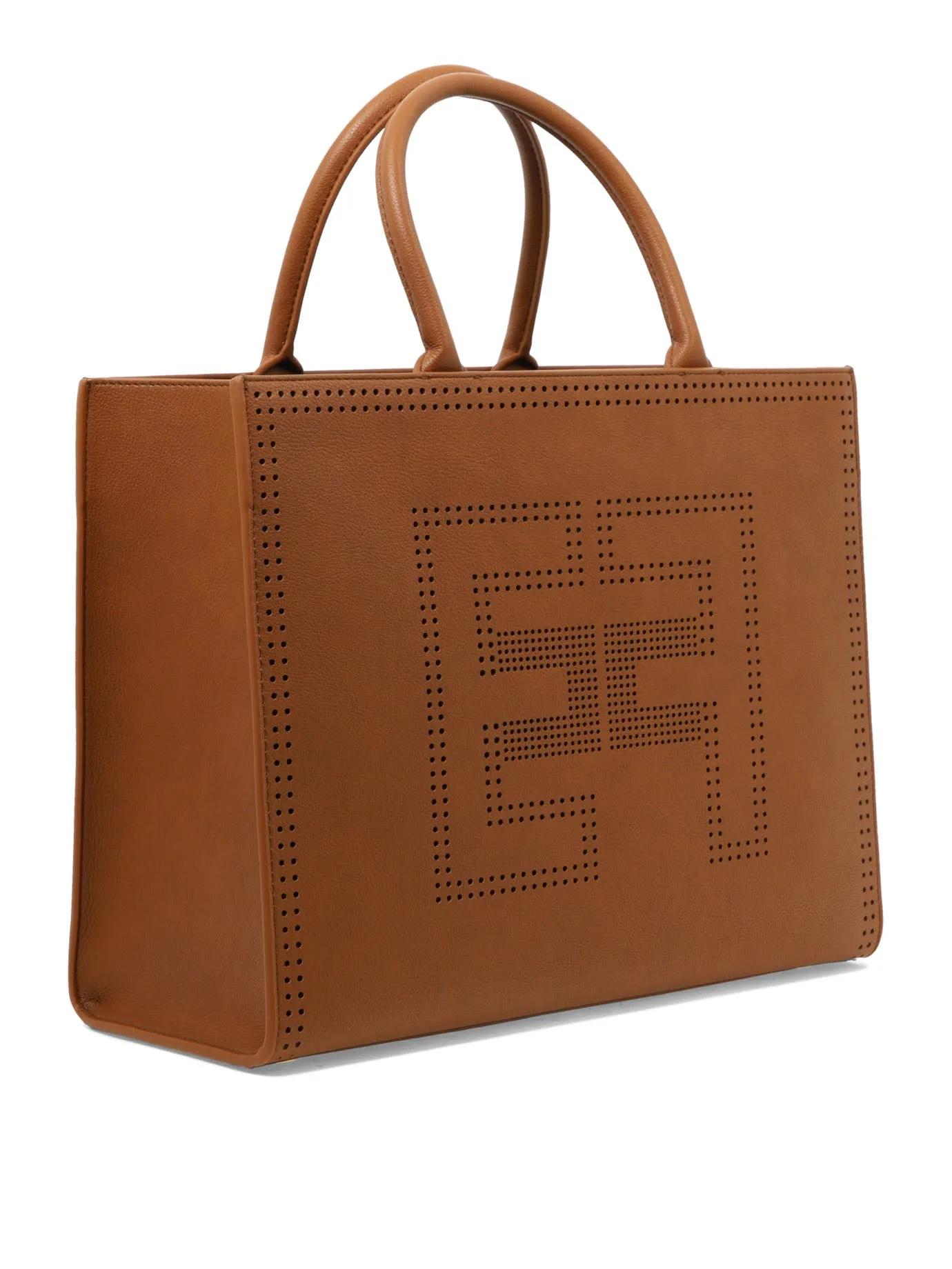 Elisabetta Franchi Perforated-Logo Tote Bag