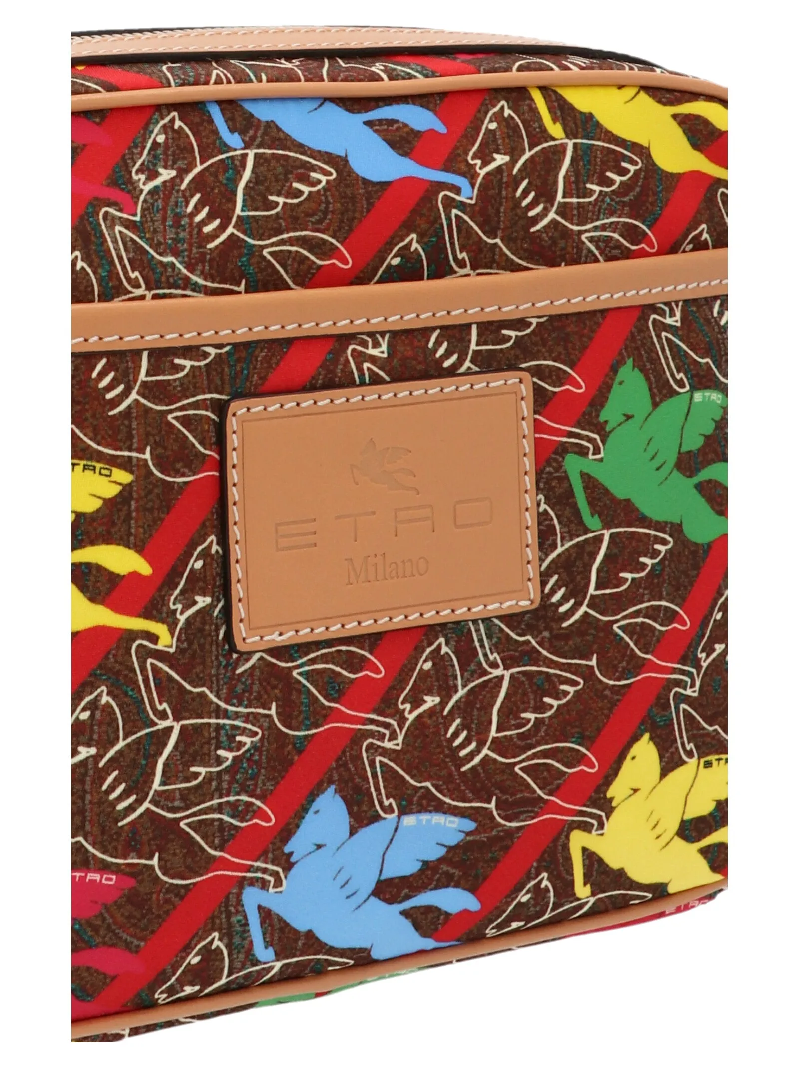 Etro Allover Pegaso Print Logo Patch Shoulder Bag