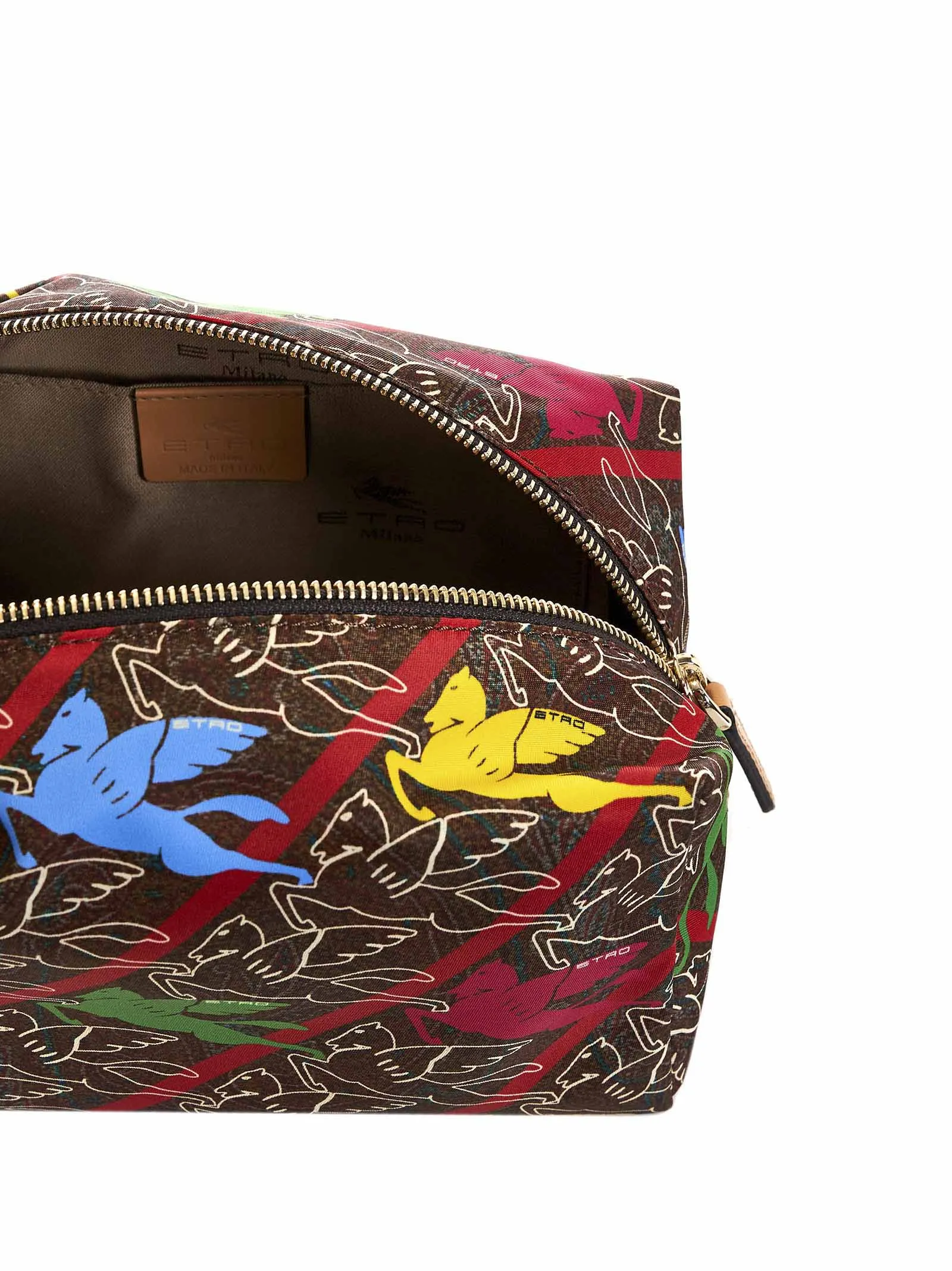 Etro Allover Pegasus Print Wash Bag