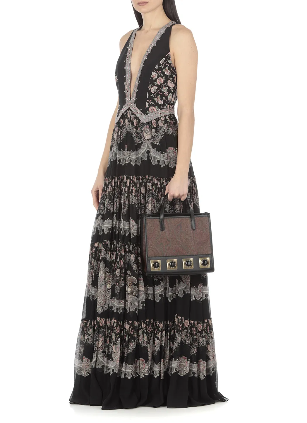 Etro Crown Me Paisley Printed Tote Bag