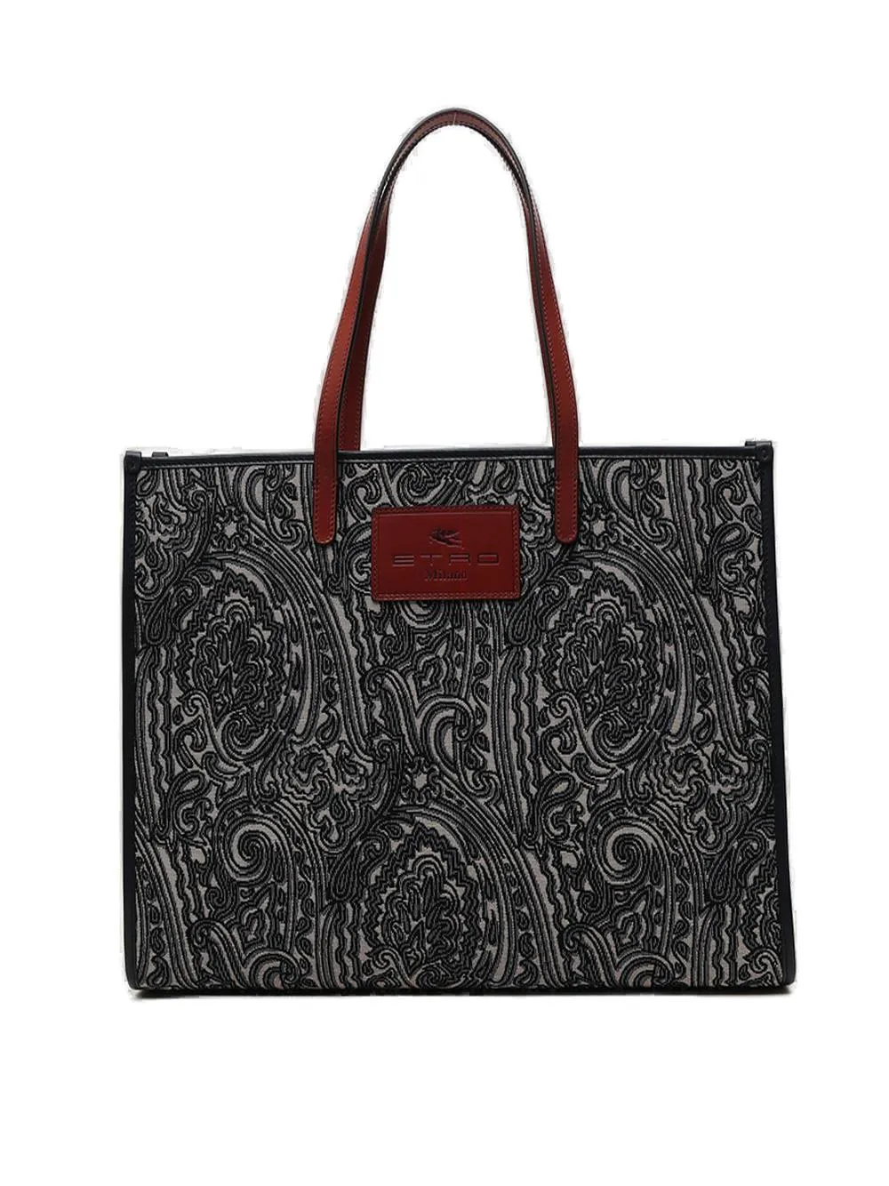 Etro Logo Patch Paisley Print Tote Bag