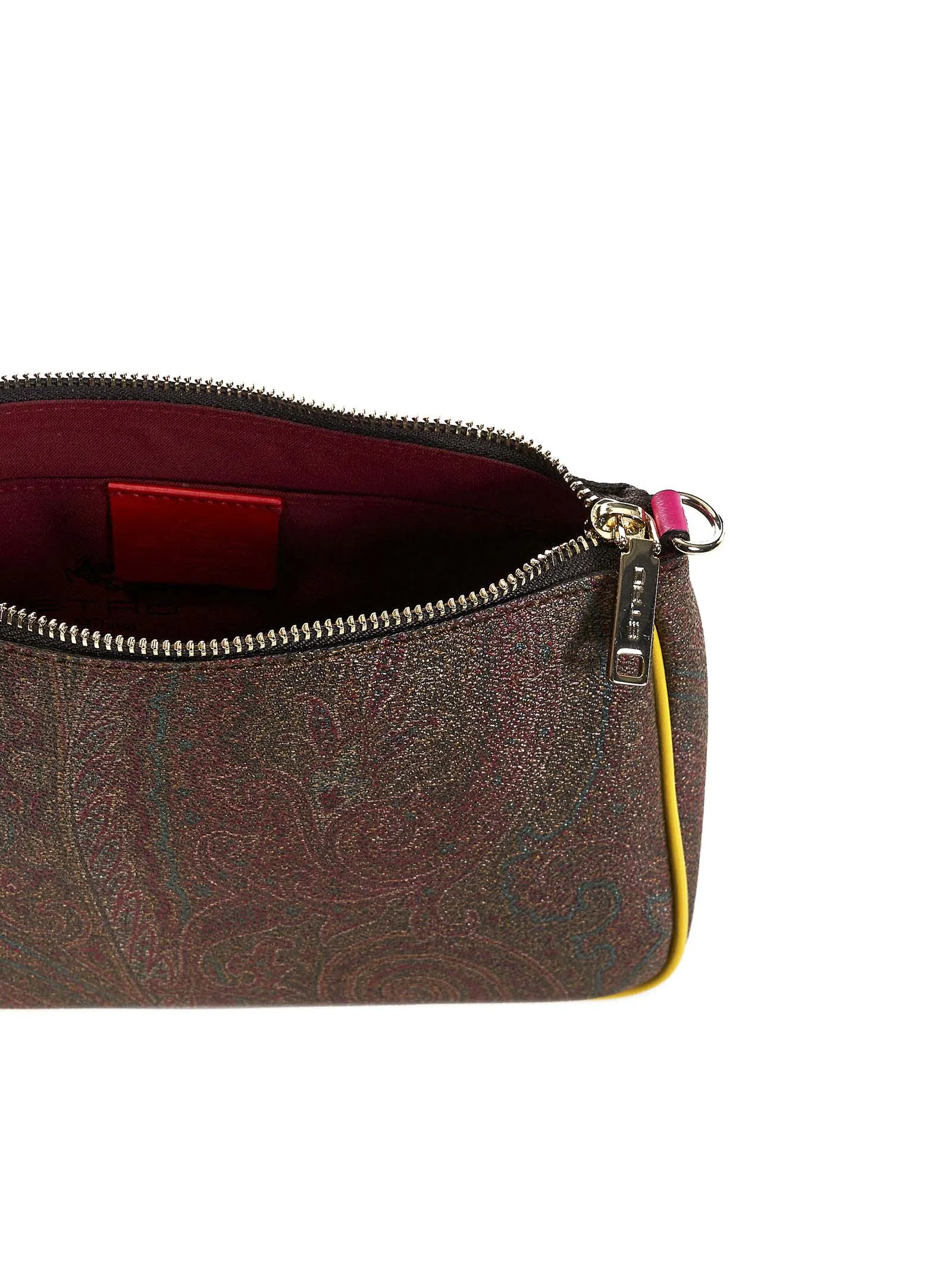 Etro Paisley Print Contrast Seam Shoulder Bag