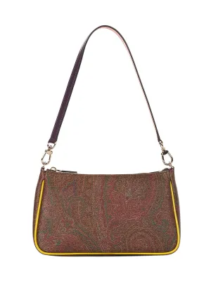 Etro Paisley Print Contrast Seam Shoulder Bag