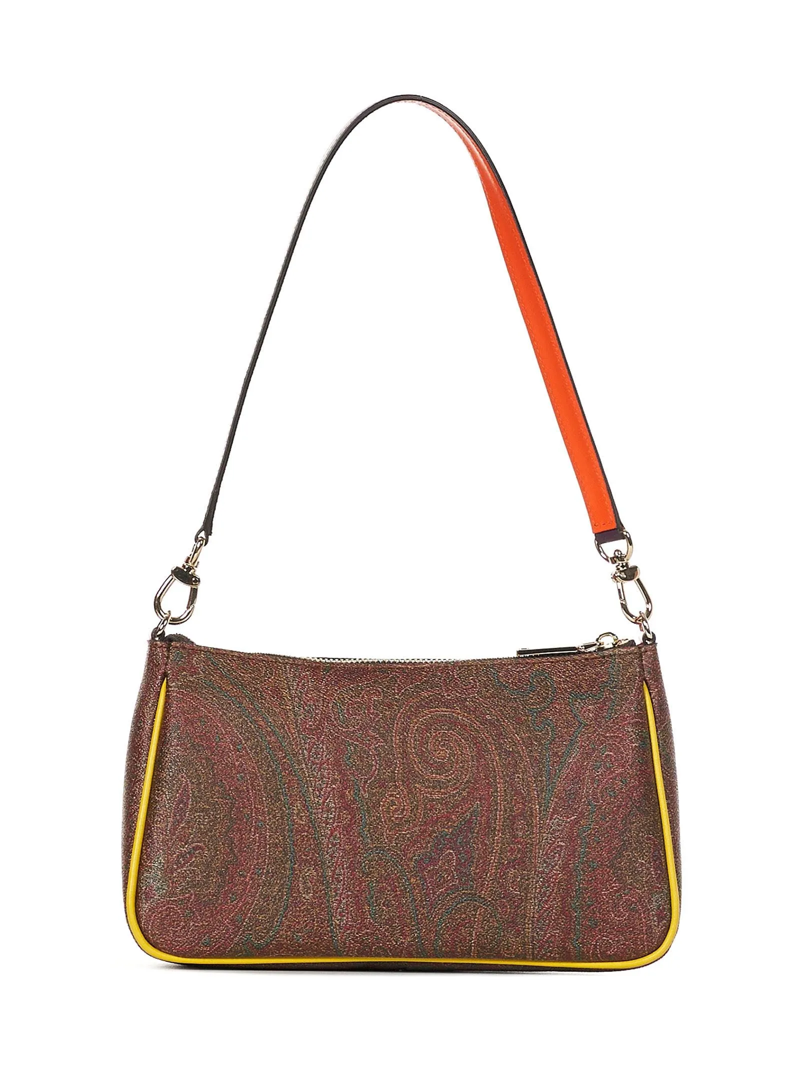 Etro Paisley Print Contrast Seam Shoulder Bag