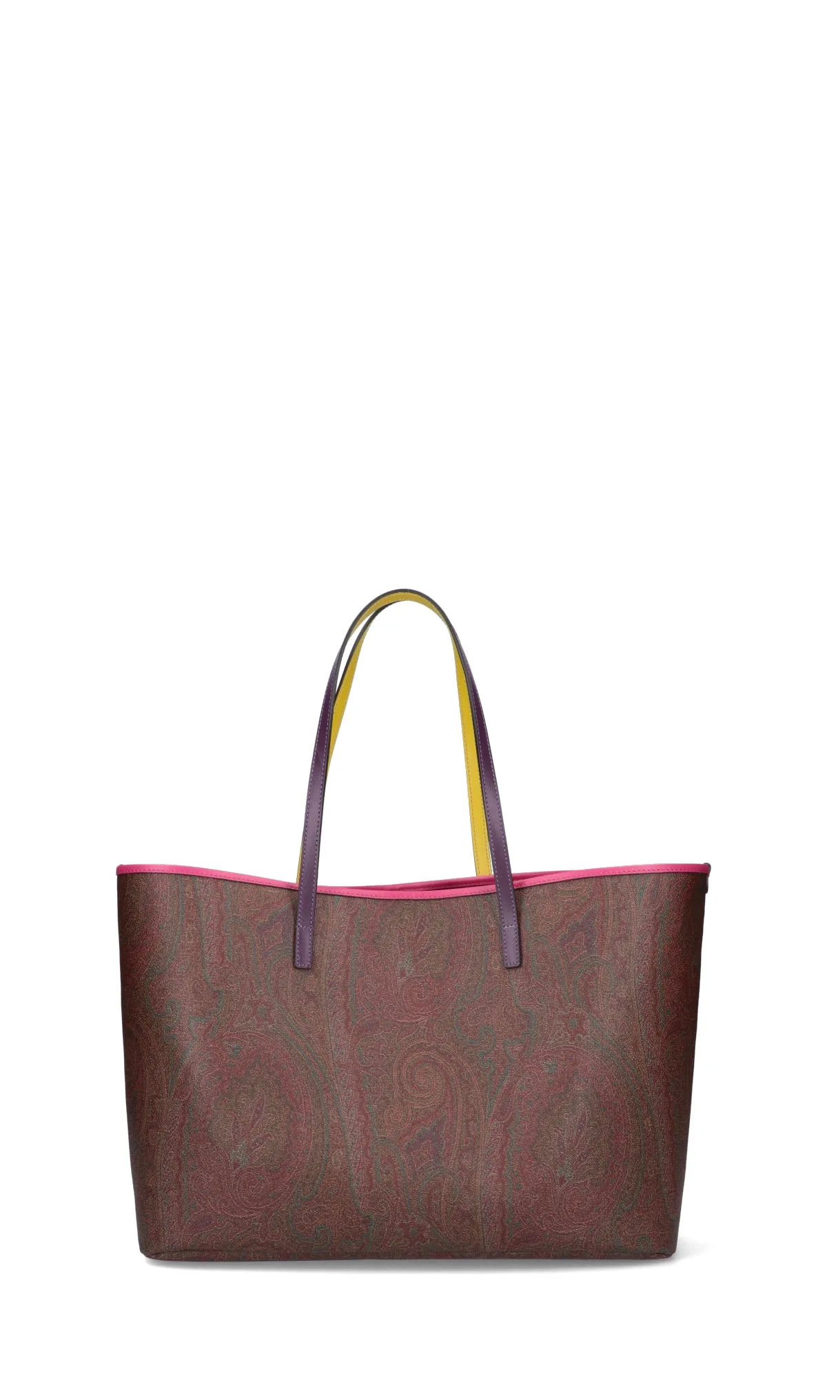Etro Paisley Printed Contrast Seam Tote Bag