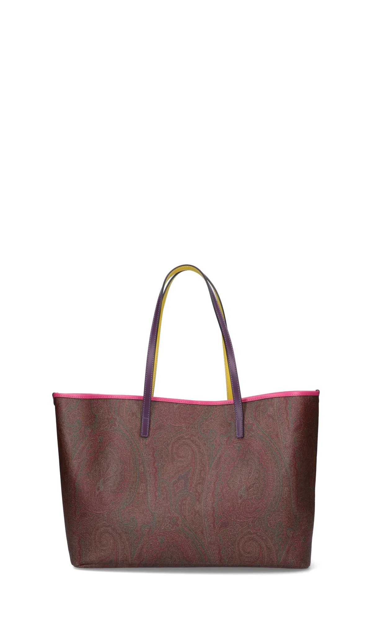 Etro Paisley Printed Contrast Seam Tote Bag