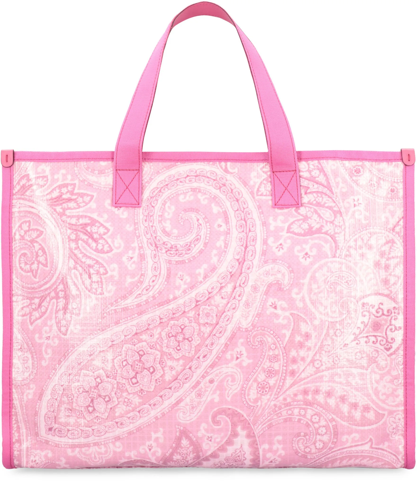 Etro Paisley Printed Logo Patch Tote Bag