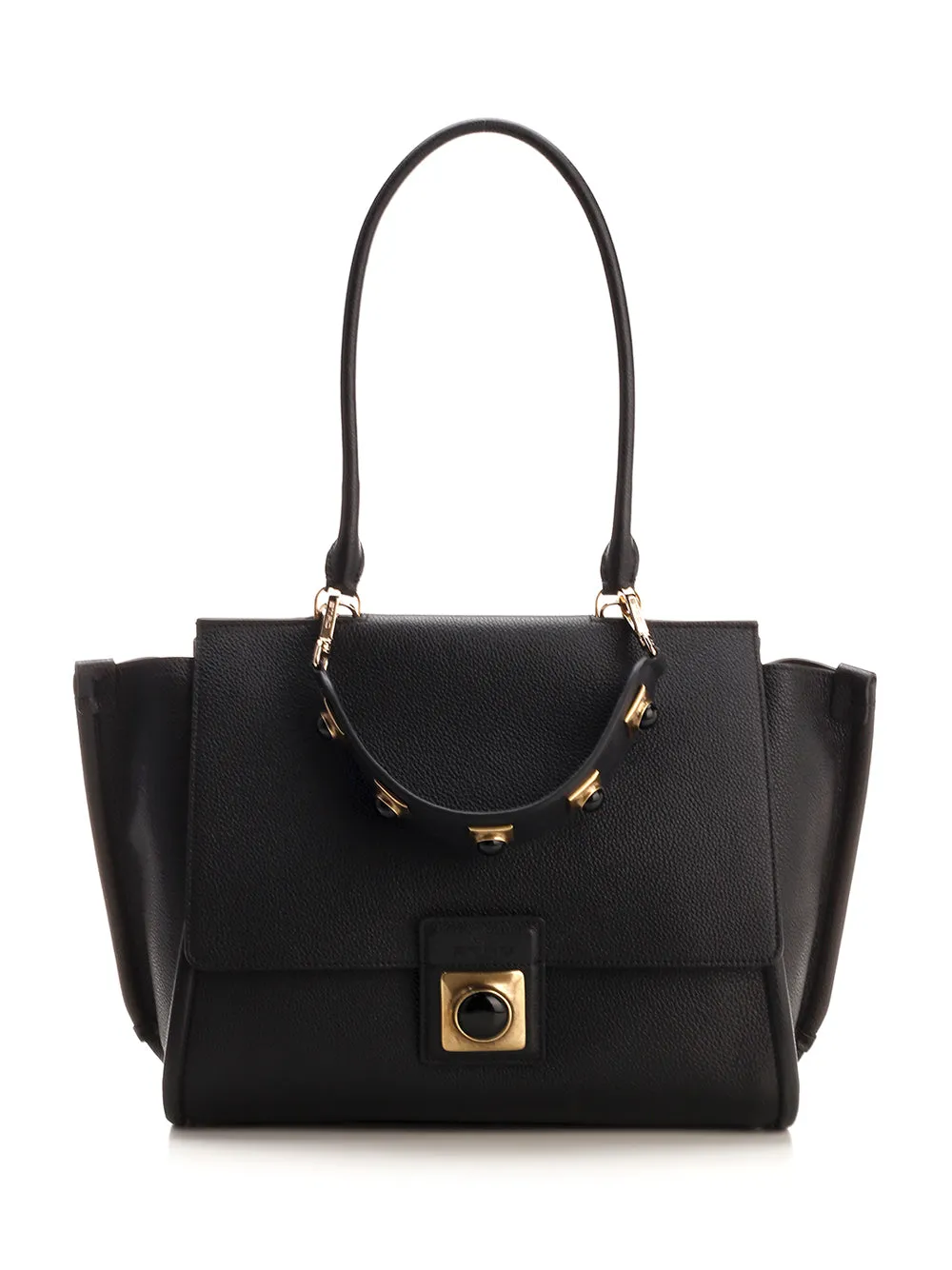 Etro Stone Embellished Fold-Over Tote Bag