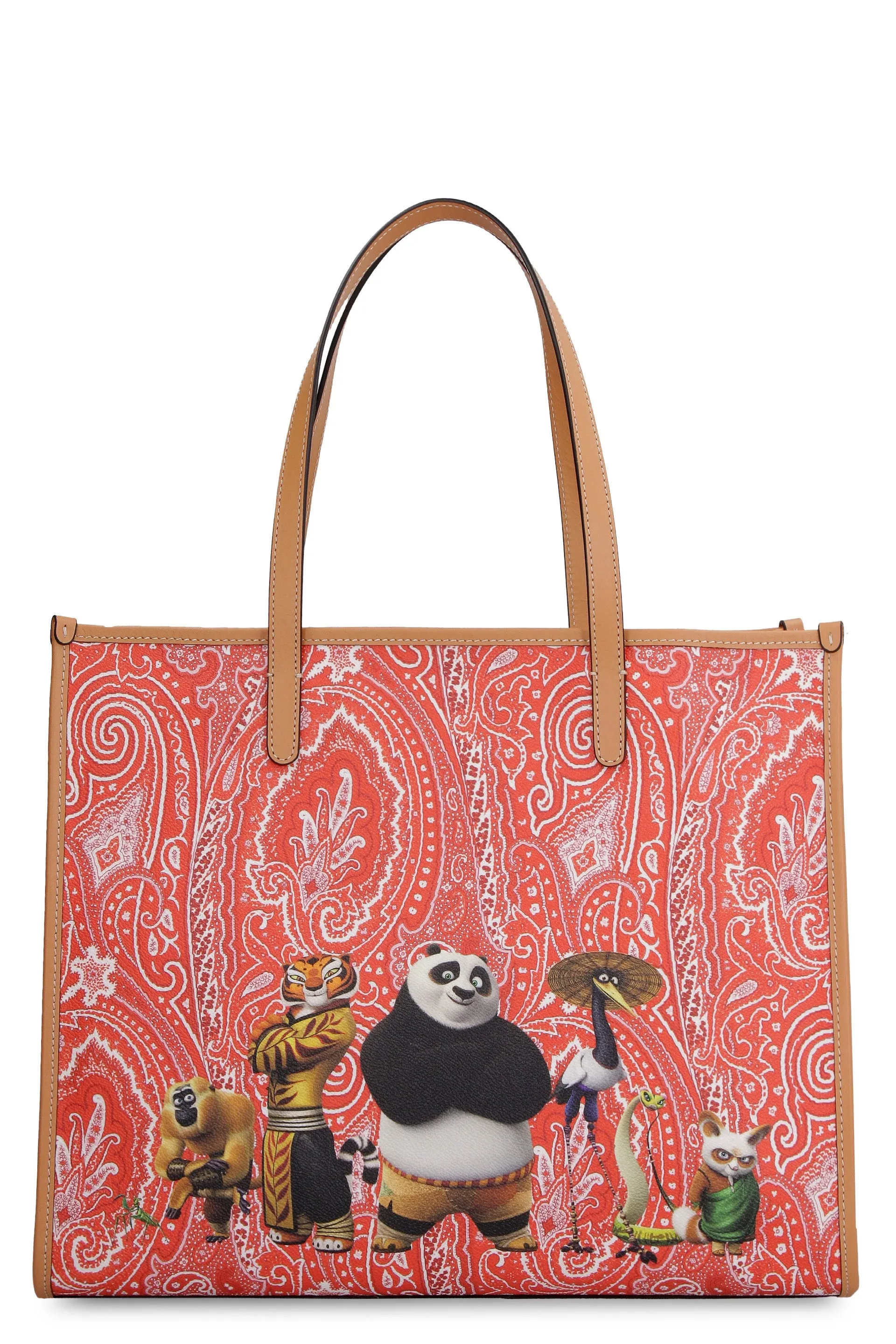 Etro X Kungfu Panda Paisley Printed Tote Bag