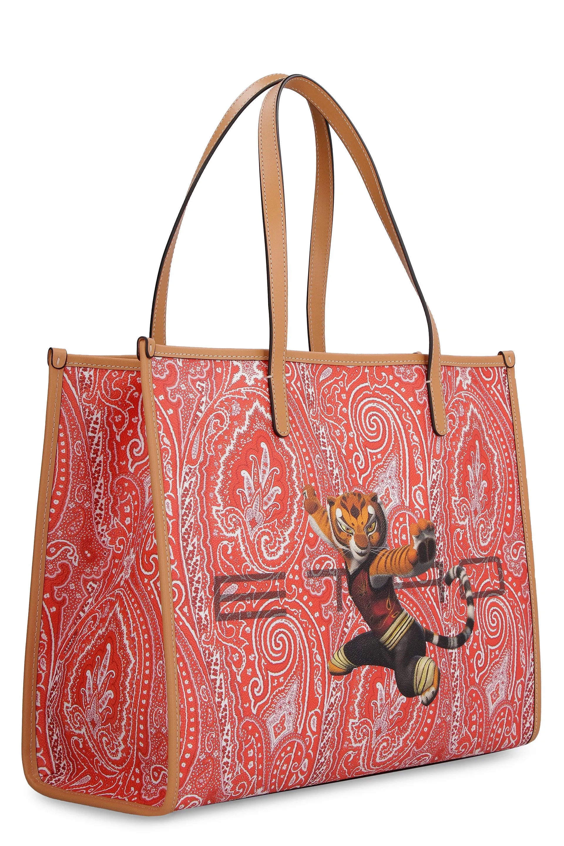 Etro X Kungfu Panda Paisley Printed Tote Bag