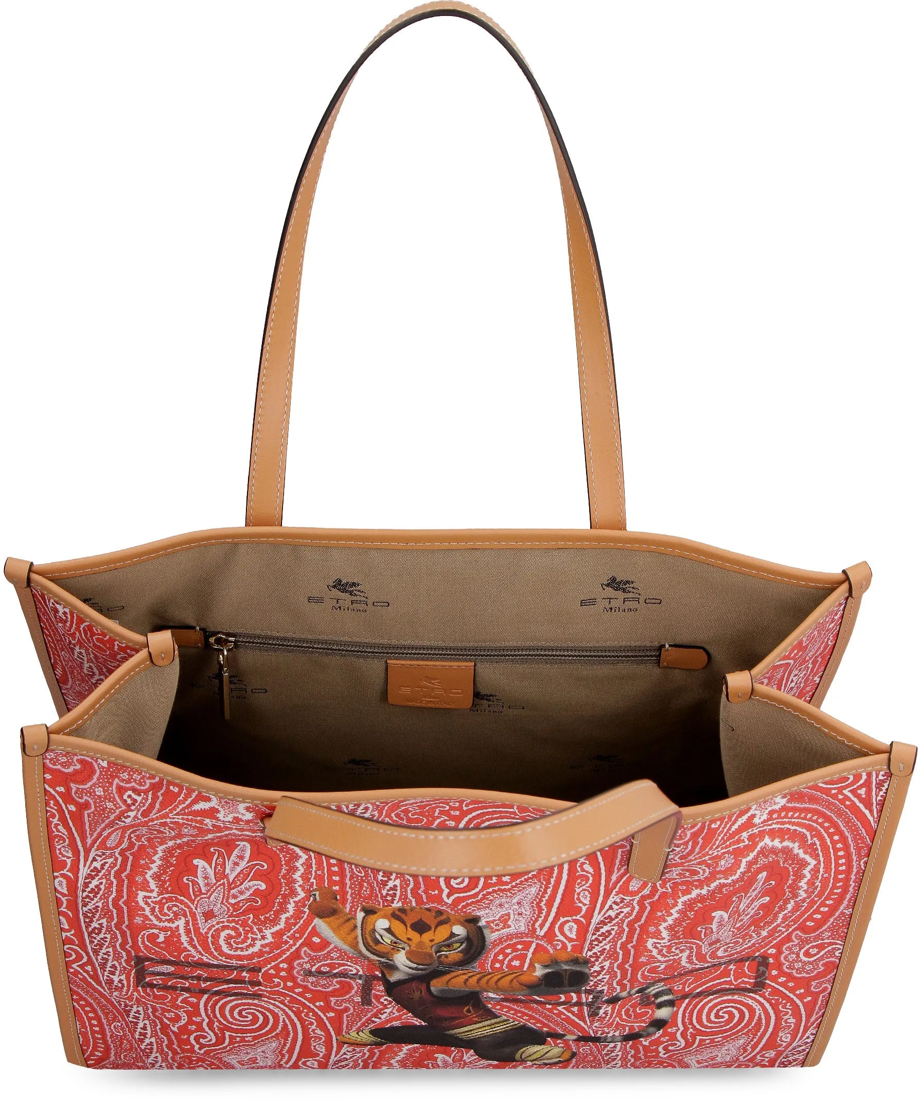 Etro X Kungfu Panda Paisley Printed Tote Bag