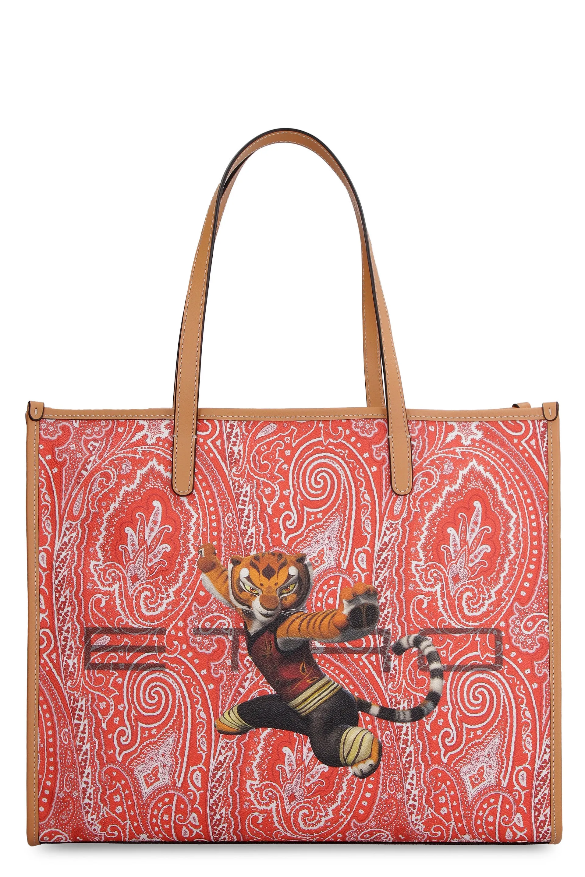 Etro X Kungfu Panda Paisley Printed Tote Bag