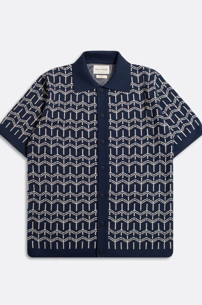 Far Afield Navy Iris Zigger Cardigan