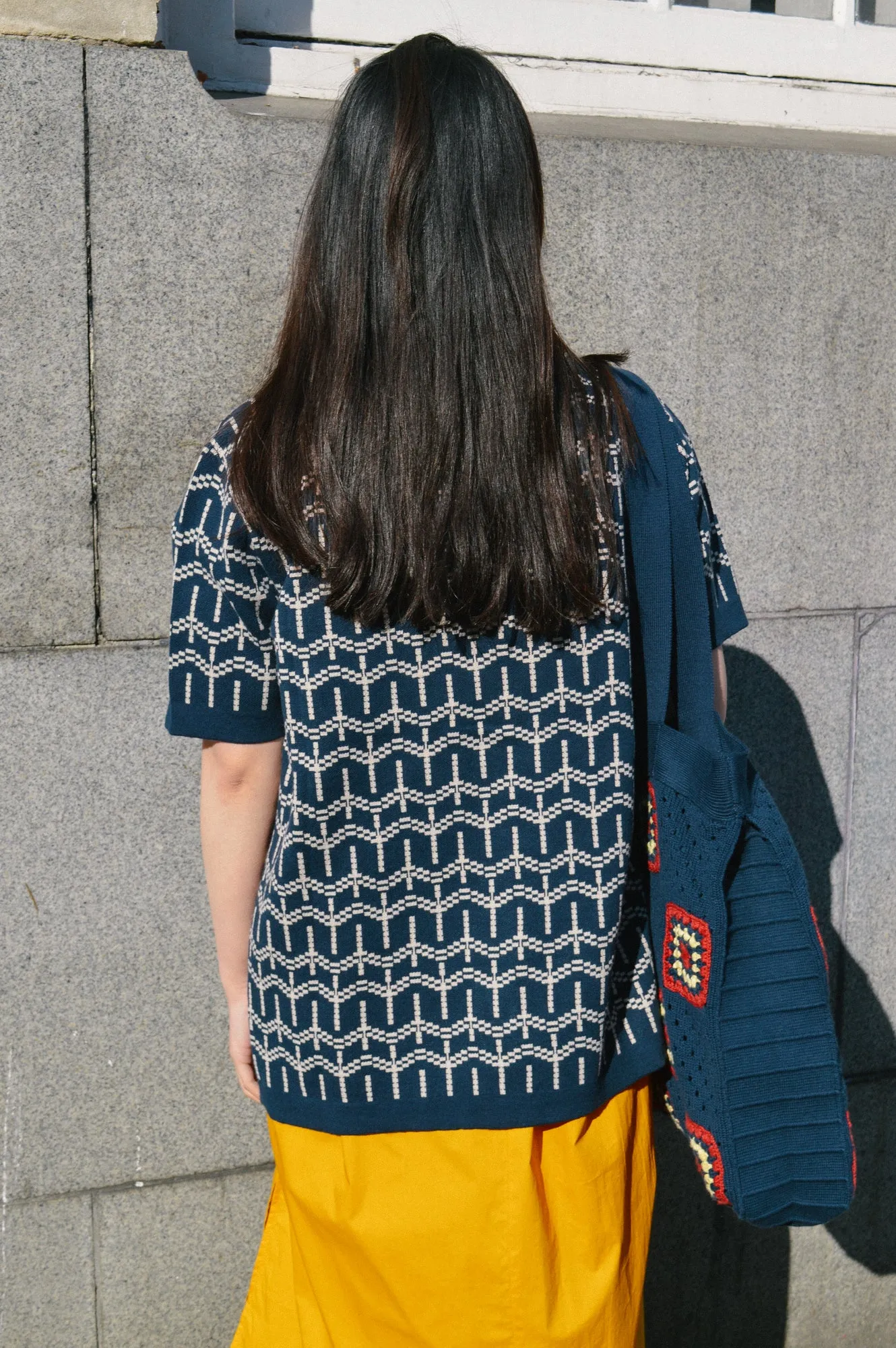 Far Afield Navy Iris Zigger Cardigan