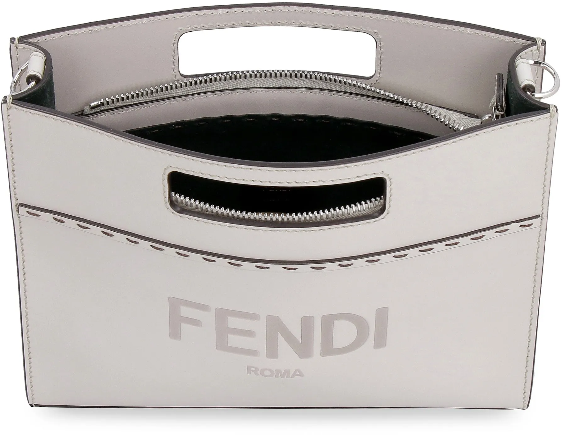 Fendi Logo Debossed Mini Shopper Bag