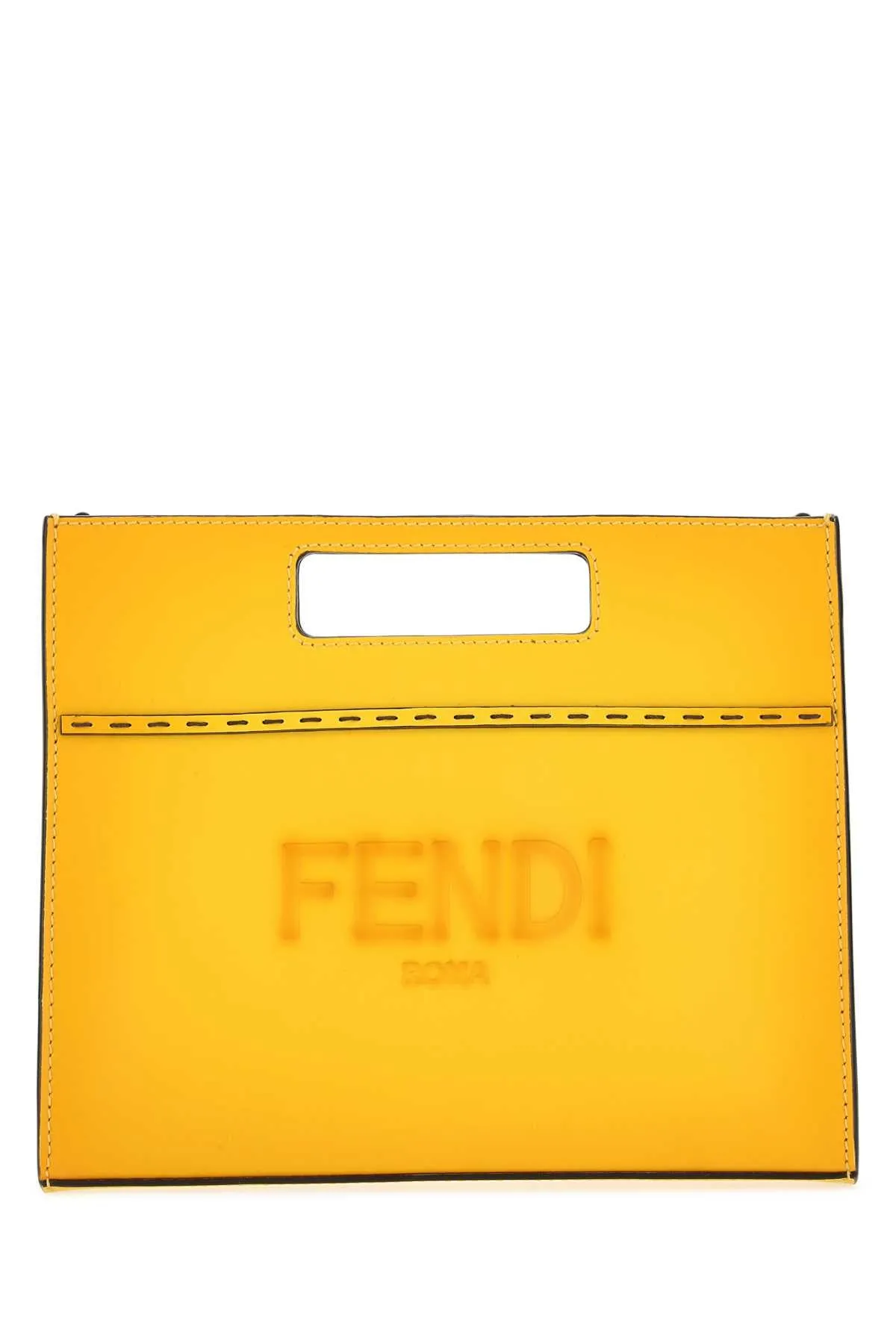 Fendi Logo Debossed Mini Shopper Bag