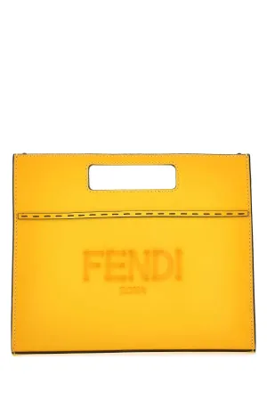 Fendi Logo Debossed Mini Shopper Bag