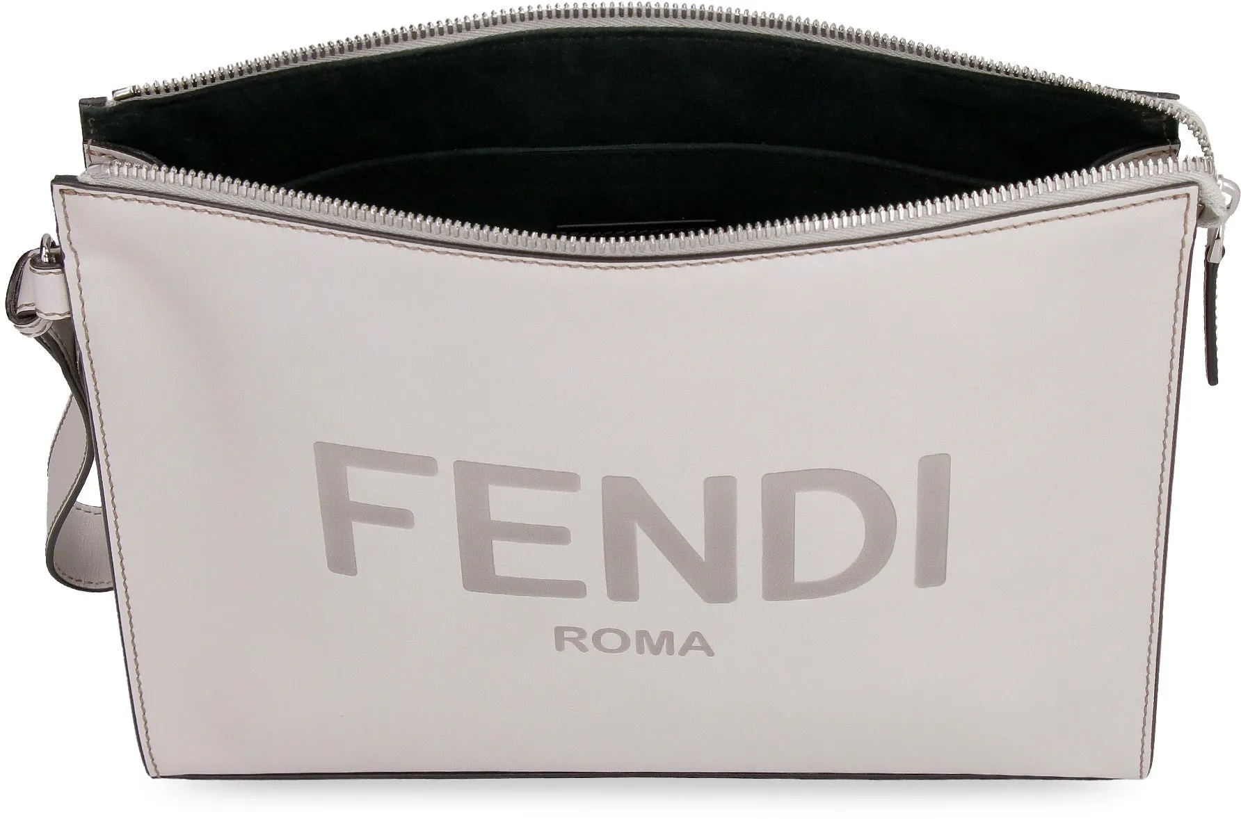 Fendi Logo Embossed Clutch Bag