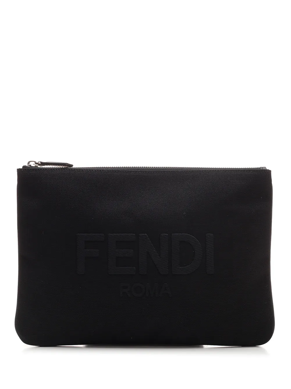 Fendi Logo Embroidered Flat Pouch