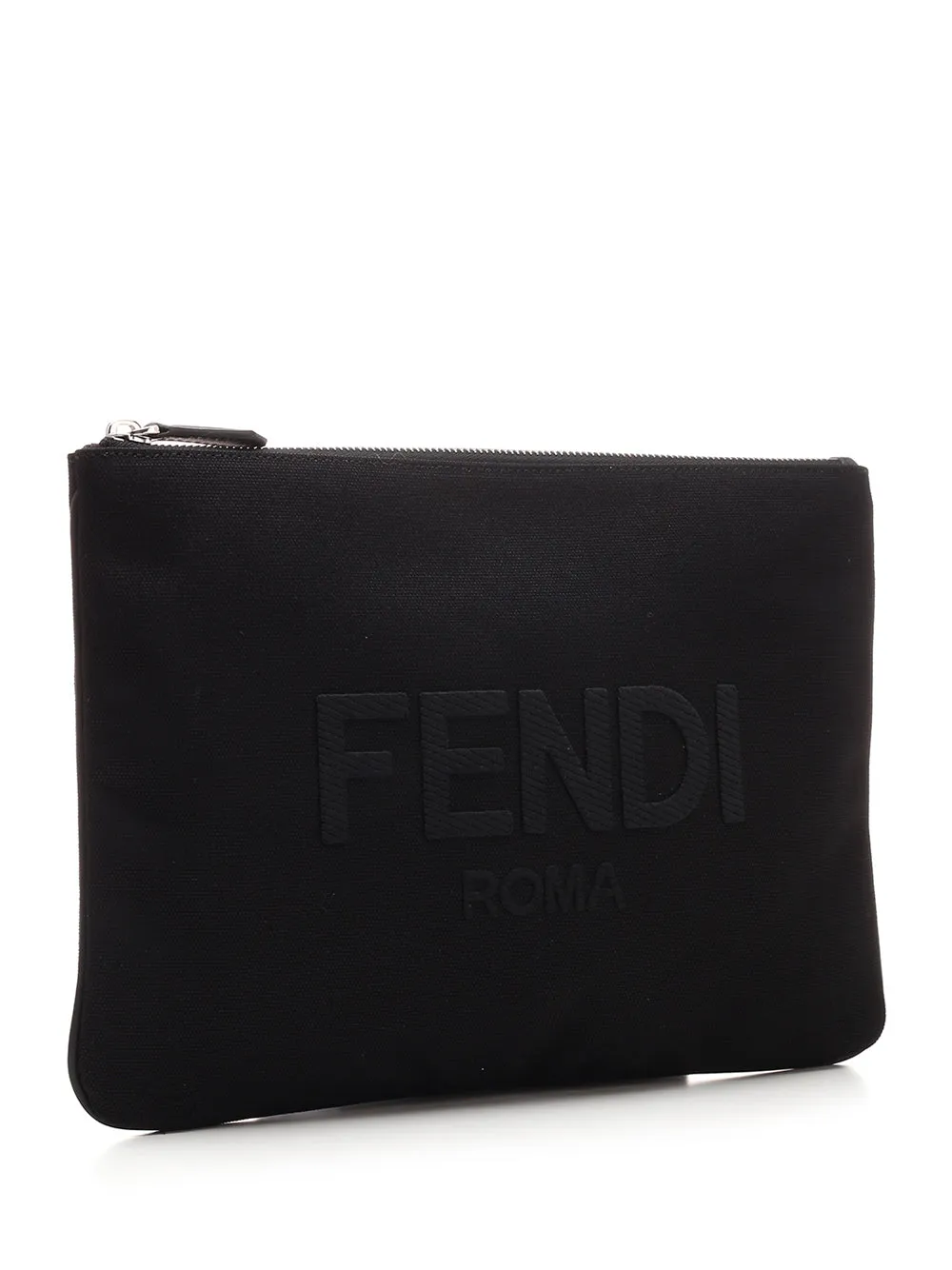 Fendi Logo Embroidered Flat Pouch