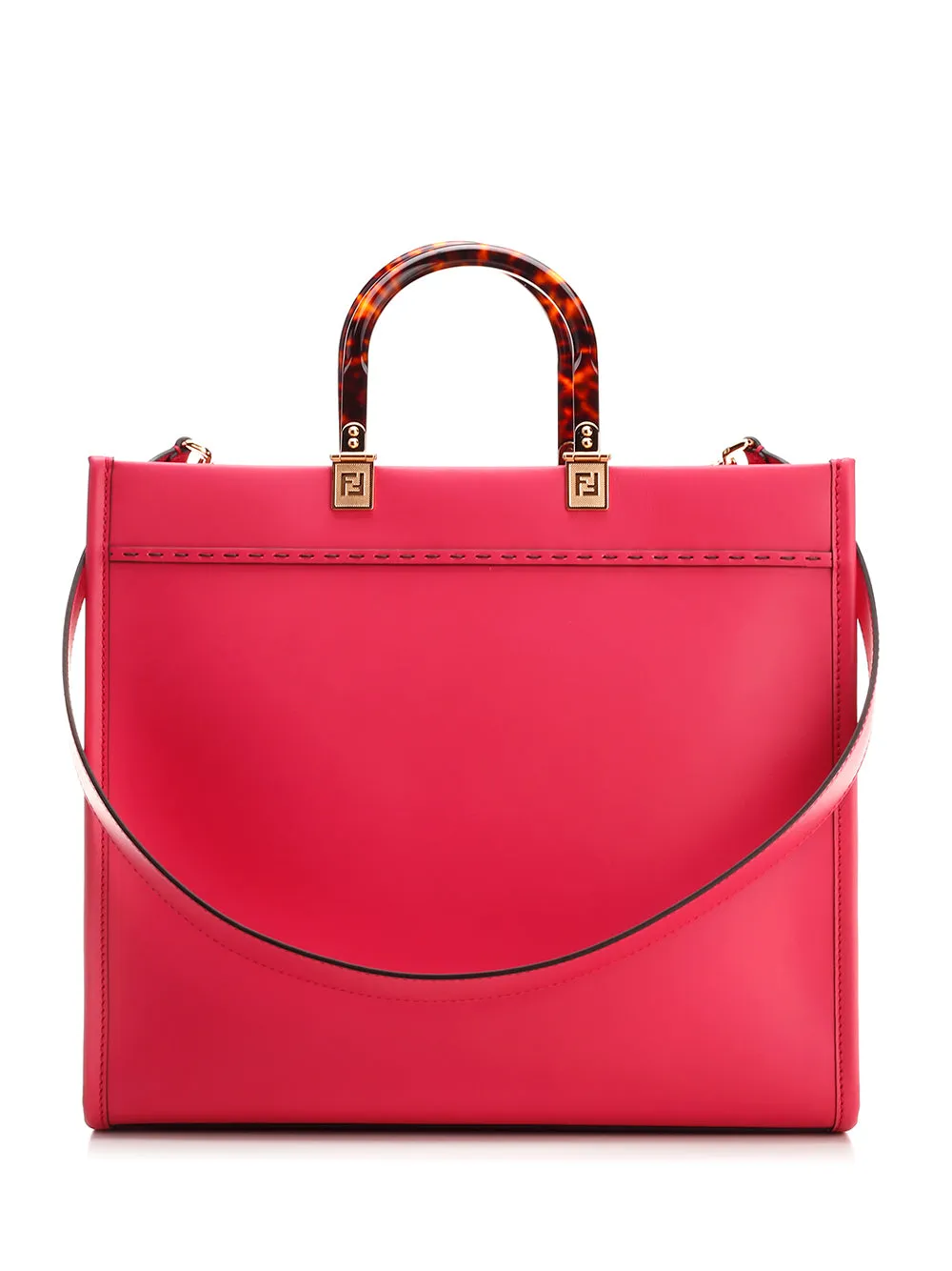 Fendi Sunshine Logo Debossed Medium Tote Bag