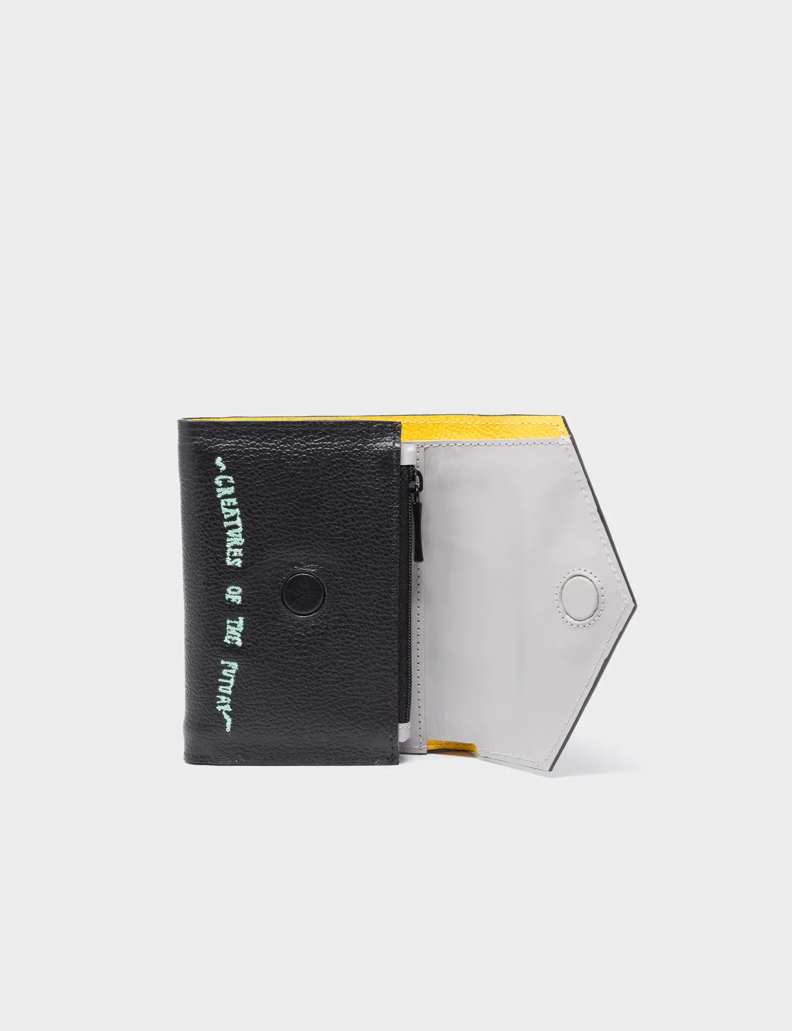 Fiona Black Leather Wallet - Creatures of the Future Design