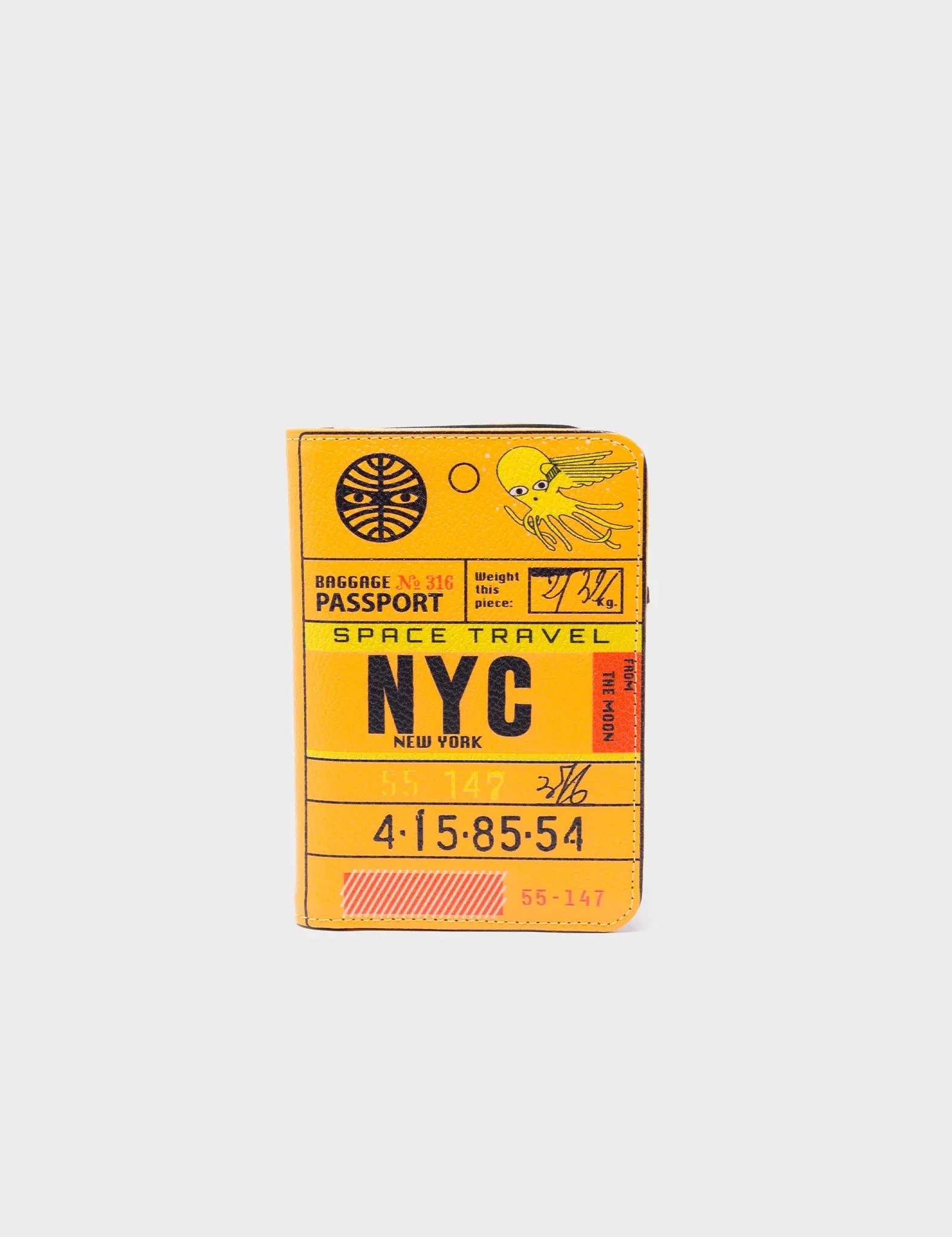 Frida Marigold Leather Passport Cover - Groovin' Galaxies Print